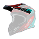 Visor 2SRS Helmet SPYDE 2.0 black/teal/red