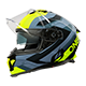 CHALLENGER Helmet EXO V.25 black/gray/neon yellow XS (53/54 cm)