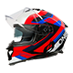 CHALLENGER Helmet EXO V.25 black/white/red/blue XS (53/54 cm)